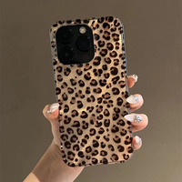 Étui de téléphone transparent à imprimé léopard mignon pour iPhone 16 15 14 13 12 11 Pro Max 15 Pro XS XR X 7 8 Plus Coque souple en TPU antichoc