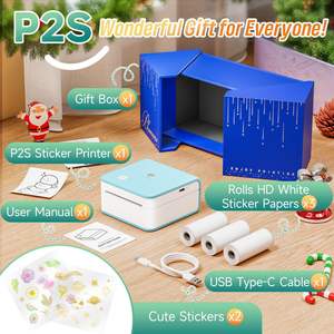 Phomemo P2S <b>Mini</b> Thermal <b>Printer</b> 118mm Portable Inkless Label Printing <b>For</b> <b>Phone</b> Android iOS - Product Image 2