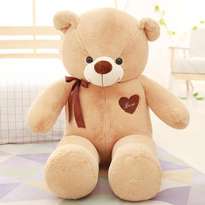 Ours en peluche personnalisé en usine, cadeau pour fille, 60cm, 80cm, 100cm, 180cm, rembourré en coton PP, <span class=keywords><strong>grande</strong></span> poupée ours, cadeau de Saint-Valentin - Product Image 1