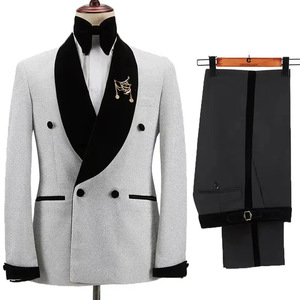 Ensemble veste et pantalon brillant XXS-4XL pour homme, costumes 2 pièces, smoking <span class=keywords><strong>de</strong></span> marié, velours noir, revers châle, costumes <span class=keywords><strong>de</strong></span> <span class=keywords><strong>mariage</strong></span>, smoking - Product Image 4
