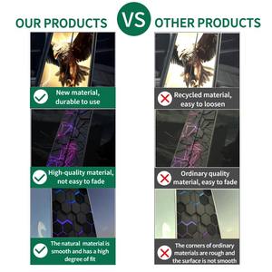 Personalizado 2 piezas Anime estilo águila y relámpago B-Pilar Pegatina autoadhesiva coche calcomanía conjunto - Product Image 2