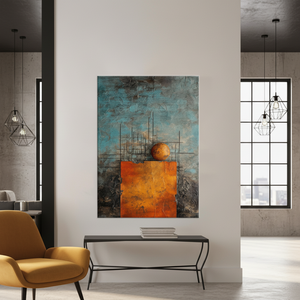 Printed Canvas: Abstract Sphere & Lines, Modern Industrial Decor,<b>WRAPPED</b> CANVAS - Product Image 3