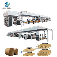 Machine de fabrication de boîtes en carton automatique à grande vitesse, ligne de production de carton ondulé à 3/5/7 couches