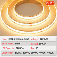 Bande LED COB ultra-claire IP20 très vendue, éclairage vif et net pour bandes LED résidentielles