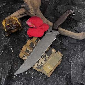 Cuchillo de Supervivencia Táctico de Acero Inoxidable de Alta Calidad T-rex con Mango de Madera Personalizable de Grado DIY y Hoja de Tipo Sheepsfoot para Uso - Product Image 2