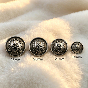 Factory Wholesale Custom Round Brass Shank <b>Buttons</b> Gold Coated Zinc Alloy Embossed Engraved Metal <b>Buttons</b> for Uniform Blazer - Product Image 4