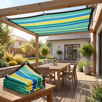 Filet d'ombrage robuste en HDPE écologique, 85 % d'ombrage, protection solaire pour terrasse extérieure, résistant à la décoloration des meubles