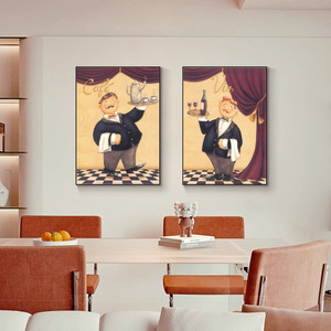 Peinture décorative abstraite moderne <span class=keywords><strong>pour</strong></span> pizzeria et pâtisserie, art mural <span class=keywords><strong>pour</strong></span> chef de restaurant occidental, papier imperméable et écologique - Product Image 3