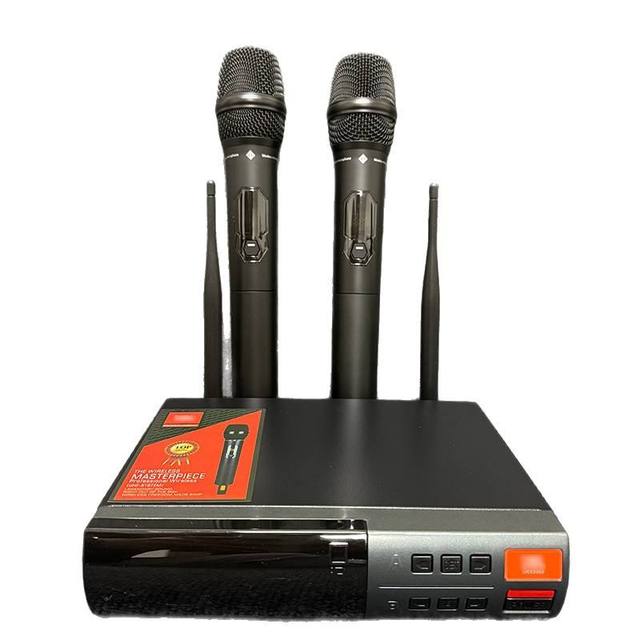URX9900 Condenser U-Band Wireless Microphone One Transmitter Two Receivers Infrared FM Karaoke Stage System