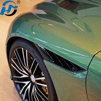 Vinilo para Envolver Automóviles de PVC con Cambio de Color Arcoíris Esmeralda TPU, Cobertura Completa de la Carrocería del Vehículo con Función de Cambio de Color para Ventanas