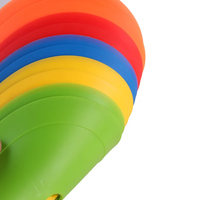 Logo personnalisé pas cher marqueurs de football colorés disques d'entraînement de football cônes d'agilité plats avec support
