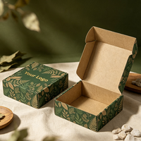 Cajas de Papel Impresas en Verde para Cosméticos, Caja de Envío con Logotipo Personalizado, Caja Corrugada para Cosméticos, Gran Venta