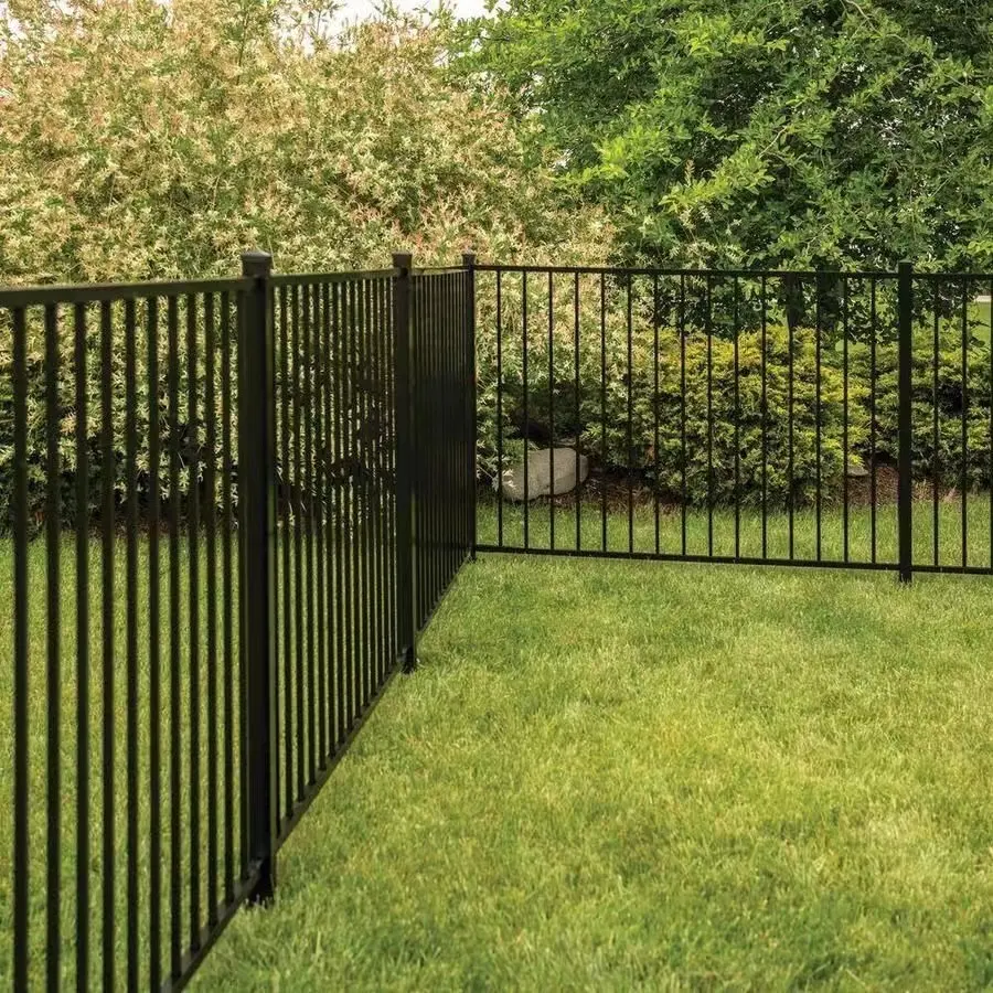 Customizable Sustainable black outdoor metal easy to assemble steel fence wrought iron fence for sale