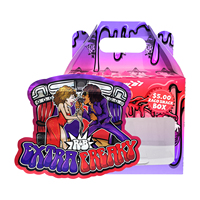 Nouveau Style 3.5g Mylar Sacs 3d Gumbo Différents Unique Anime Dye Cut Mylar Sacs et Boîte de Fenêtre