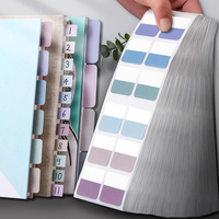 Onglets d'indexation couleur Morandi, index adhésifs repositionnables pour la classification des dossiers, fournitures scolaires et de bureau