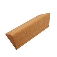 Alfombrilla de Yoga y Pilates de Corcho Triangular Antideslizante, Ecológica, de Alta Densidad, Natural, Duradera, Estable, Cómoda, Larga, con Logotipo Personalizado OEM de 30 cm