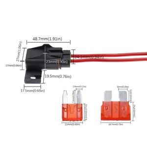 Support de montage pour porte-fusible étanche 12AWG, <span class=keywords><strong>ATC</strong></span> ATO Mini VW-1 105 ℃   Harnais de câblage marin 600V, sur mesure OEM - Product Image 6