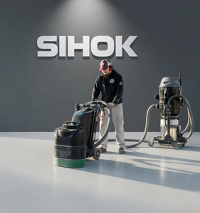 Machine à meuler le béton 220V, polisseuse de sol en béton pour époxy avec aspiration des poussières - Product Image 1