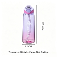 Bouteille anti-fuite et anti-poussière à boire directement, avec couvercle à ressort, pour gélules parfumées sans sucre, idéale pour la gym, la randonnée et les voyages en extérieur