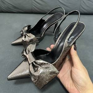 New Style Chaussures Escarpins Square <b>Closed</b> <b>Toe</b> Pumps Classic Shoes 2023 Ladies <b>Heels</b> with Bow - Product Image 1