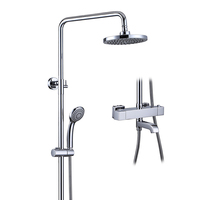 Robinet mitigeur thermostatique à 2 fonctions certifié CE Robinet mitigeur laiton Robinet céramique Pommeau de douche plastique cuivre