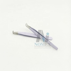 Pince à épiler pour extension de cils de volume russe de type L violet clair outil de beauté à pointe pointue en acier inoxydable durable - Product Image 3