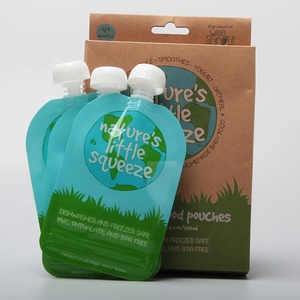 Custom Printing Premium Pouch Juice Spout Eco-friendly Plastic Pack Bags Reusable Pouch Baby Food Pouch Spout