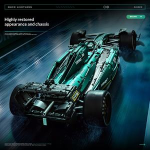 Blocs de construction F1 Aston Racing Car, boîte-cadeau de jouets de construction en ABS de 40 pièces - Product Image 3