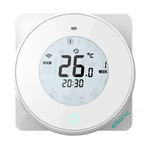 Thermostat numérique intelligent pour chauffe-eau sans fil, wifi, écran tactile, pour chambre, hôtel, rond