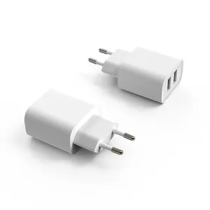 LAIMODA-cargador de pared 5V 2021 a, adaptador de teléfono móvil con cabezal de carga USB dual, estándar europeo, certificado CE, 12w, precio de fábrica