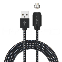 Cable de Carga Magnético Recto HYTEPRO M575 con 2 Pines Pogo, Trenzado, 2A, 5 a 24V, para IoT Industrial, Medicina y Electrónica Portátil