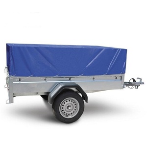 Couvertures de remorque en PVC imprimé logo bleu foncé Couverture de remorque en PVC avec cordes élastiques - Product Image 1
