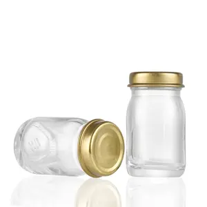 Shanghai Custom Clear 100ml Mini Jar Bird Nest Packaging Virgin Coconut Oil Bottle Small Glass Jar Bird nest glass jar