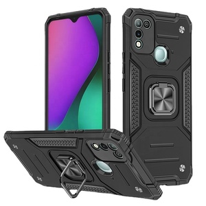 TienJueShi Marrone Premium Retro Stand Portafoglio TPU Silicone Caso per Infinix Hot 10T 6.82 inch in Pelle Case Copertina Custodia Protettiva Cover