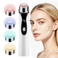 Dispositivo de Belleza Multifuncional 4 en 1 Recargable, Terapia de Luz LED Portátil, Cuidado de la Piel, Masajeador Facial