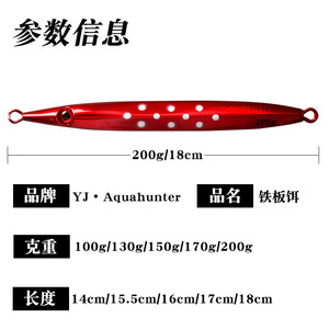 Señuelo de Pesca YAJIE, 100g 130g 150g 170g 200g, Señuelo de Fondo para Pesca en Agua Salada, Señuelo de Placa de Hierro - Product Image 5
