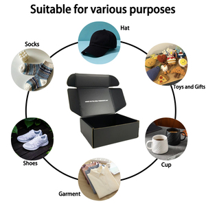 Hộp bìa cứng đóng gói hàng đặt in theo yêu cầu, hộp quà tặng sóng giấy màu đen in ấn tùy chỉnh cho doanh nghiệp nhỏ - Product Image 3