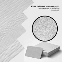 Papier spécial gaufré texture peau d'agneau blanc, matériaux recyclés, 100-400 GSM, personnalisable, impression universelle pour emballage