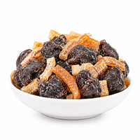 Prunes confites en gros OEM de qualité supérieure, saveur mandarine, en vrac, sucrées et acidulées, collation séchée, directement de l'usine