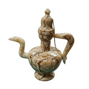 Shell Designed Handcrafted <b>Arabic</b> Mother Pearl Inlay Eco-Friendly <b>Tea</b> Coffee Pot Kettle Luxury Serveware for Ramadan Gifting - Product Image 1