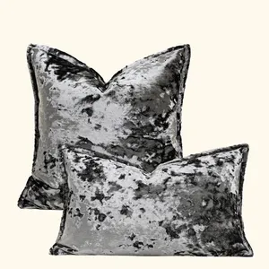 Sarung bantal Sofa Bed, penutup bantal lempar beludru lembut mengkilap es dekoratif Modern untuk Sofa dan tempat tidur