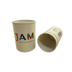 กล่องกระดาษคราฟท์ทรงกระบอกพิมพ์ลายตามสั่ง ขนาดพิเศษ สำหรับใส่ขวดน้ำหอมหรือเครื่องสำอาง  วัสดุรีไซเคิล บุด้วยฟองน้ำ - Product Image 3