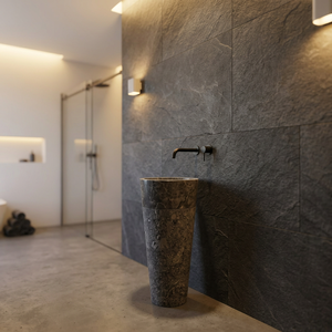 Dalle de revêtement en béton Indian Autumn 122x244cm, design rustique poli, écologique et robuste pour intérieur, salle de bain, hôtel, villa, école - Product Image 5