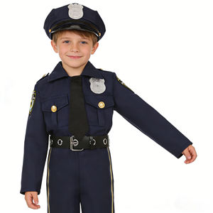 Costume de policier pour tout-petits de haute qualité pour Halloween, tenue de policier pour garçons, ensemble de policier pour enfants pour jeux de rôle et d'imitation - Product Image 4
