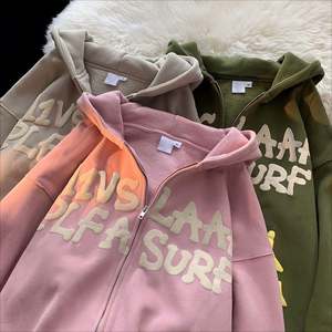 Sudadera con Capucha de Moda, Casual, con Estampado, Unisex, con Logotipo Personalizado, de Algodón Grueso, con Cierre, Talla Grande - Product Image 6