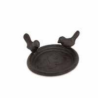Mangeoire à oiseaux double en fonte, plateau d'alimentation en métal, ornement de table pour porte d'entrée et jardin, vente en gros usine