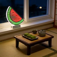 Lampe LED tunnel miroir infini personnalisée en forme de pastèque pour décoration de magasins commerciaux, hôtels et fêtes, OEM ODM
