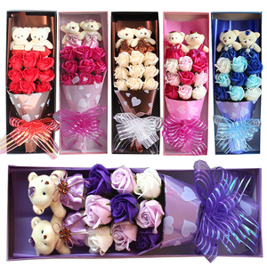 Ramo de Rosas de Alta Calidad para el Día de la Madre, Caja de Regalo con Oso de Rosas Rojas para el Día de San Valentín - Product Image 5