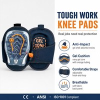 Genouillères ergonomiques en gel transparent avec coque antidérapante Chevron, en néoprène souple, confortables pour le travail à genoux, pour hommes et femmes