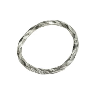 Bracelet torsadé élastique géométrique à motif spirale en alliage de zinc, bijou de mode unisexe - Product Image 1